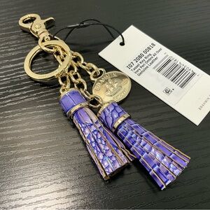 Brahmin Tassel Key Ring VERY PERRY ALL OVER Purse Charm NWT HTF